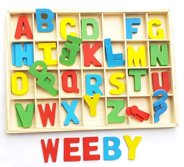 baby wooden educational capital alphabets double letter puzzle box
