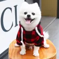 5XL Dog Clothes Plaid Coat Pet Hoodie Pocket Sweater For Small Large Dogs Clothes French Bulldog Pet Clothing Golden Retriever. 