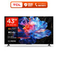 TCL 108 cm (43 inches) Metallic Bezel Less Series 4K Ultra HD Smart LED Google TV 43V6C (Black). 