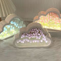 Cloud Tulip Night Light Handmade DIY Material Flower Home Decor Mirror Creative Atmosphere Lamp Birthday Gift Valentine's Day. 