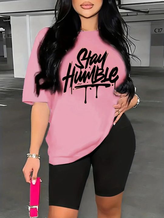 Summer%20Women's%20Letter%20Print%20Casual%20Neck%20Short%20Sleeved%20Female%20T-shirt%20Tops%20Tees%20Men%20Women%2090s%20Black%20T-shirts%20Tops%20-%20Image%203