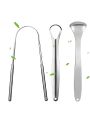 3PCS Tongue Scraper, Stainless Steel Tongue Scrapers, Tounge Scraper Cleaner, Professional Tongue Brush,Tongue Coating Remover. 
