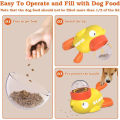 Pet Treat Dispenser-Interactive Dog Toys, Anti Gulping Duck Slow Feeder,cat Dog Treat Dispensing with Button,for Dogs Training. 