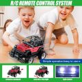 1:20 Scale Remote Control Car, Non-Slip Off-Road Toy Car with Friction Powered Wheels & Openable Doors, RC Jeep Toy for Kids & Children. 