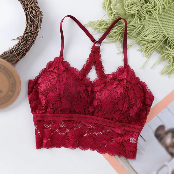 Women%20Bralette%20French%20Style%20Lace%20Bra%20Girls%20Triangle%20Cup%20Lingerie%20Deep%20V%20Bras%20Wireless%20Underwear%20Soft%20Thin%20Seamless%20Push%20Up%20Bra%20-%20Image%202