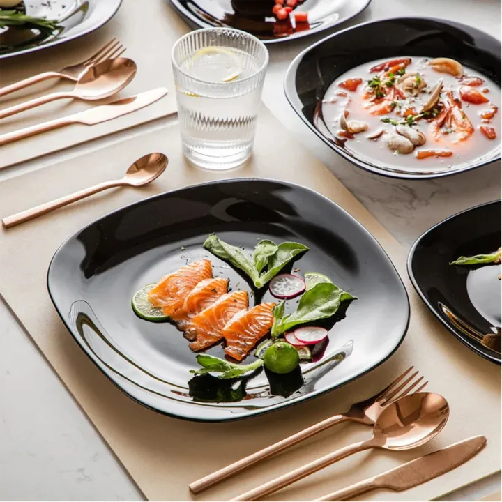 Elegant%20Black%20Marble%20Dinner%20Plates%20Set,%206x8"/6x9"/6x11"%20-%20Premium%20Design,18-Piece%20High-Quality%20Marble%20Tableware%20-%20Image%206
