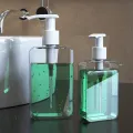 Transparent Square Soap Dispenser, Countertop Lotion Bottle With Pump Bathroom Lotion Liquid Soap Dispenser Refillable Emp. 