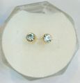 Diamond Single stone Earings Studs Tops Gold Platted for Women & Men. 