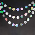 3.75M 12.3ft Paper Banner Birthday Party Decoration First 1st Kids Boy Girl Adult Laser Silver Garland Wedding Baby Shower.