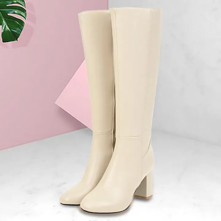 Autumn%20And%20Winter%20Women'S%20High%20Boots%20Fashion%20Soft%20Leather%20Back%20Zipper%20Long%20Boots%20Ladies%20Comfortable%20Knee%20High%20Boots%20Botas%20Mujer%20-%20Image%203