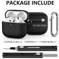for AirPods 4 Case Cover (2024) with Cleaner Kit,Soft Silicone Protective Case for  AirPods 4th Generation Case for Women M. 