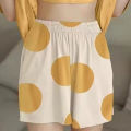 Pajamas Female Short-Sleeved Set of Sweet with Chest Cushion Korean Version of the Cartoon Students Casual Home Wear Loose Large. 