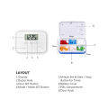 Portable Smart Pill Box Timed Reminders 4/6 Compartments Pill Organizer Electronic Reminder Pill Case with Timer 5-Group Alarm. 