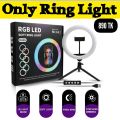 10 inch RGB LED Soft Ring Light MJ26 with Tripod Stand for Photography Makeup YouTube Video Shoot Live Stream Reels Makeup & Vlogging. 