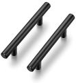 kitchen cabinet rod handle stainless black colour 6inch 2 pes. 