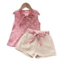 New Summer Baby Girls Clothes Children Sleeveless Vest Shorts 2Pcs/Sets Toddler Clothing Infant Fashion Costume Kids Tracksuits. 