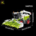 HUIQIBAO Farmer Truck Model Building Block Tractor Cultivator Harvester Vehicle MOC Car Brick City Construction Toy For Children. 