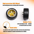1/64 Model Car White Wheels with Fixed  Tires Comes with Rivets for Diecast Model Refitting Parts for 4pcs 1set. 