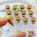 50pcs Mini DIY Glass Bottle Exquisite Cork Drifting Wish Cute Jar 1ml 13*18mm.