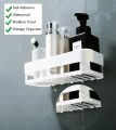 Bathroom Kitchen Coumter Storage Storage Rack Shelf Organizer Adhesive Shampoo Gel Storage Basket Decoration Bathroom Shower Storage Shelf Rack Accessories. 