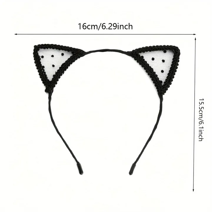 1%20Black%20Polka%20Dot%20Cat%20Ear%20Headband%20-%20Stylish%20Polyester%20Hair%20Accessory,%20Perfect%20for%20Holidays,%20Parties,%20and%20Cosplay;%20Cute%20and%20%20-%20Image%204