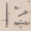 Body Piercing Kit Surgical Steel Threaded Taper Pin Needles Lip Nose Tongue Cartilage Eyebrow Navel Piercing Jewelry Tool Pliers. 