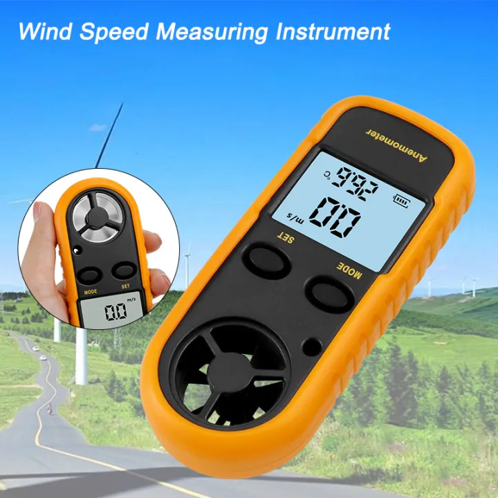 Weather Instrument Wind Speed Digital Anemometer Pocket Smart Anemometer Air Wind Speed Scale ...