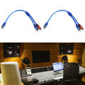 2Pcs Set RCA Audio Cable "Y" Splitter Adapter Computer 1 Female To 2 Males Cord 12 Inch Cables For Home Audio. 