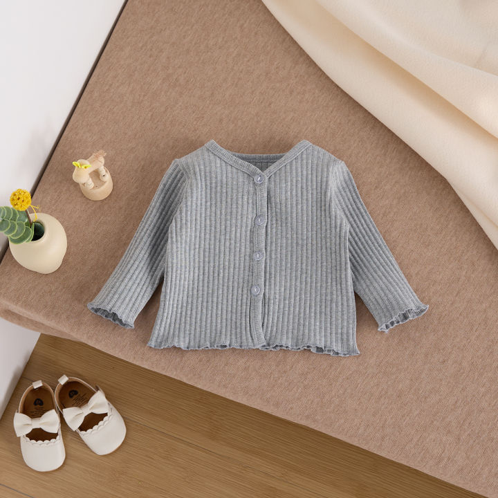Baby%20knitted%20cardigan%20girls%20children's%20clothes%20spring%20pit%20strip%20princess%20solid%20color%20top%20western%20style%20coat%20-%20Image%205