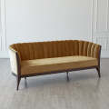 Silver Orchid Puffy Vertical Channel Tufted Velvet Loveseat. 