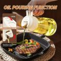 550ml 2-in-1 Glass Oil Spray Bottle for BBQ, Camping, and Fitness Fat Loss | Kitchen Cooking Utensil. 