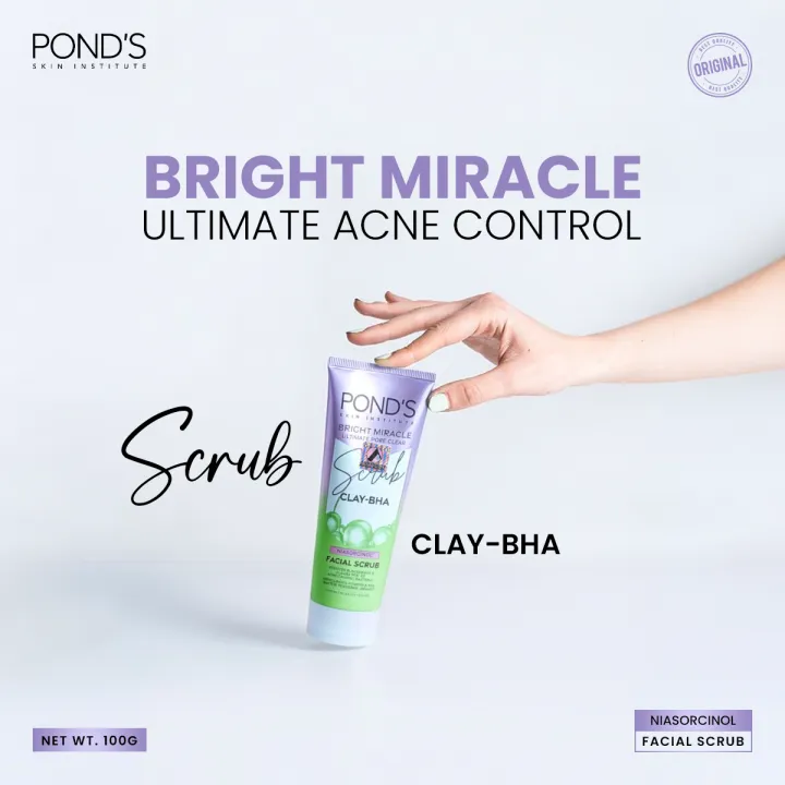 Pond's%20Ultimate%20Bright%20Miracle%20Ultimate%20Pore%20Clear%20Facial%20Scrub%20100G%20(IMPORTED)%20-%20Image%203