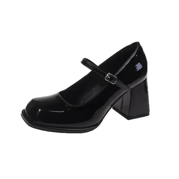 Ladies%20Summer%20Black%20New%20Small%20Leather%20Shoes%20Mary%20Janes%20Vintage%20Buckle%20Non-Slip%20Sandals%20Woman%20Medium%20Heels%20Casual%20Elegant%20Heels%20-%20Image%205