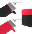 Reversible Laptop Case, Black Red Sleeve, Portable Laptop Case, Waterproof Laptop Case, 10.5 Inches, 12.5 Inches, 14.5 Inches, 15.5 Inches. 