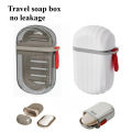 Travel Portable Soap Box with Lid Sealed and Drainable Small Soap Case Bathroom Drain Tray for Camping Traveling Soap Container.