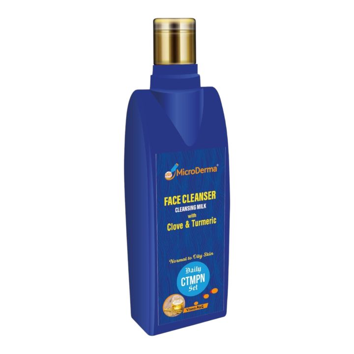 MicroDerma Face Cleanser Cleansing Milk With Clove and Turmeric Vitamin A&E 190 ml Normal to Dry Skin