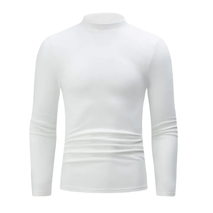 4/1%20Piece%20Autumn%20And%20Winter%20Men's%20Semi%20High%20Neck%20Warm%20Windproof%20Base%20Top%20Solid%20Color%20Versatile%20Youth%20Casual%20Sports%20Thick%20Base%20T-%20-%20Image%204