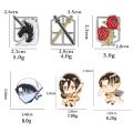 Attack On Titan Enamel Pins Shingeki No Kyojin Levi Ackerman Mikasa Ackerman Figure Brooch For Fans Lapel Pin Anime Jewelry. 