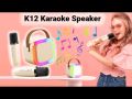 K12 Wireless Bluetooth Speaker with Karaoke Microphone - Portable All-in-One Entertainment. 