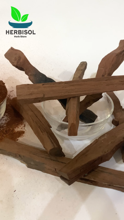 Red Sandal 1KG صندل سرخ - Imported Lal Chandan - Surkh Sundul Ki Lakdi / Laal Sandul / Red Sandalwood 1000 grams by Herbisol