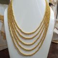 Elegant New Design Gold-Plated Mala Necklace for Girls - Traditional Golden Layered Mala - HS STAR Collection. 