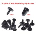 20 Pairs Auto Fender Clips Screws, Plastic Retainer Set for Mudguard Splash Shield Inner Liner Engine Under Cover Replacement. 