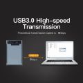 USB 3.0 External Hard Drive Enclosure 2.5 inch SATA to USB3.1 UASP Clear Portable Hard Drive Case 2T HDD Tool-Free Transparent.