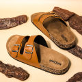 Summer men and women slippers Birken indoor non-slip cork slippers girls beach outdoor sandals family comfortable casual shoes.
