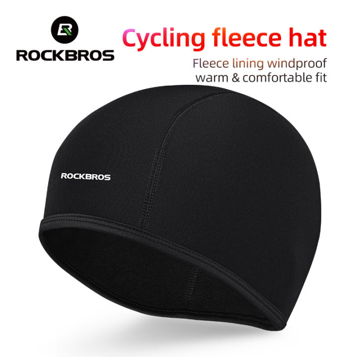 ROCKBROS Winter Cycling Fleece Hats Outdoor Sports Cap Men Winter Warm Head Hat Windproof Skiing Cycling Bicycle Cap Men Hats