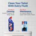 Harpic Toilet Cleaning Liquid Power Plus 10x Total Clean 750ml + 45g Drain Cleaning Xpert Powder Combo Pack. 