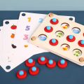 Educational Wooden Kids Toys Memory Games Match Fruit Animals Interactive Toys for Children 6 to 10 Years. 