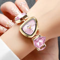 Elegant Rhinestone Bracelet Strap Women Watches Fashion Irregular Dial Ladies Quartz Wristwatch Reloj Mujer (Without Box). 