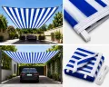 Blue White HDPE 90% Shade Net UV Resistant – Heavy Duty Green Net for Lawn, Garden, Pool, Playground & Outdoor Shade | Double Stitched with Hooks Every 3 Feet. 