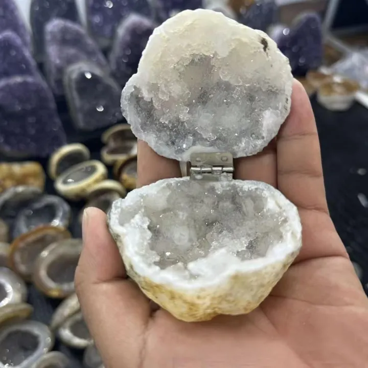 Real Life Geode Geodes Unopened Natural Agate Geode Real Crystal Specimen Contains ...